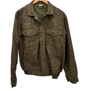 Otavan Trebon Shacket Mens Medium Czech Camo 182 / 100 Hidden Button Up Vintage
